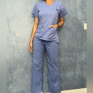 Med Couture Ceil Blue Scrub Set